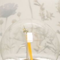 Artikel LED-bordlampe med blomstermønster til stilfuld stuebelysning, 23 cm