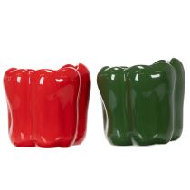 Artikel Paprika keramisk plantekasse til moderne køkkenindretning, egnet til enhver indretningsstil, 13 cm, 2 stk.