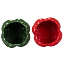 Artikel Paprika keramisk plantekasse til moderne køkkenindretning, egnet til enhver indretningsstil, 13 cm, 2 stk.