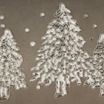 Artikel Oval plantekasse med præget grantræsdesign, 25 cm