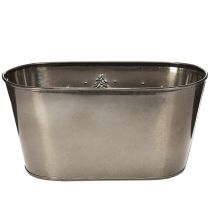 Artikel Oval plantekasse med præget grantræsdesign, 25 cm