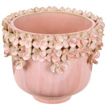 Artikel Urtepotte Keramik Pink – Elegant plantepotte med blomsterdekoration Ø16cm