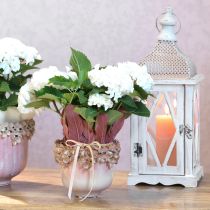 Artikel Urtepotte Keramik Pink – Elegant plantepotte med blomsterdekoration Ø16cm