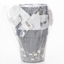 Artikel Urtepotte med blomstermønster til moderne hjem og sommerdekoration på balkonen, 13 cm, 4 stk.