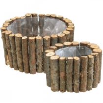 Planteskål runde naturlige birkegrene Ø14/20cm sæt med 2 stk