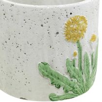 Artikel Plantekasse beton mælkebøtte sommerdekoration urtepotte Ø12,5cm H11cm 3stk