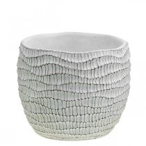 Artikel Plantekasse Beton Hvid Vintage Honeycomb Dekorativ urtepotte H15cm Ø15cm