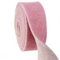 Artikel Pottebånd dekorative bånd uld filt uld gammel pink grå 7,5cm 5m