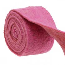 Filttape, pottetape, uldfilt pink, orange meleret 15cm 5m