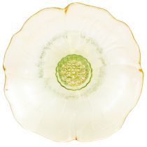 Artikel Dekorativ glastallerken med fod, blomsterdesign, ideel til festlig præsentation, 15 cm
