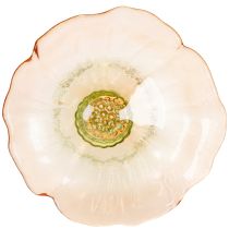 Artikel Dekorativ glastallerken med fod, blomsterdesign, til stilfuld borddekoration og sommerdekoration, 15 cm