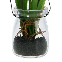 Artikel Druehyacint kunstig pink i glas 16cm