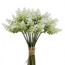 Druehyacint kunstig hyacint hvid 28cm 12stk i bundt