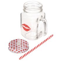 Artikel Drikkeglas med låg og hank Ø7cm H13,5cm
