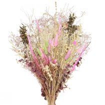 Artikel Tørret blomsterbuket lyserød grøn Lagurus eucalyptus 150g