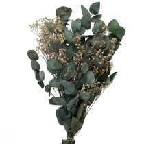 Artikel Tørret blomsterbuket eucalyptus gypsophila konserveret 50 cm grøn