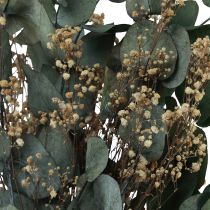Artikel Tørret blomsterbuket eucalyptus gypsophila konserveret 50 cm grøn