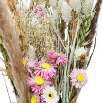 Buket tørrede blomster græs Phalaris halmblomster pink 60cm 110g