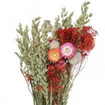 Buket tørrede blomster Buket engblomster Rød H50cm 150g