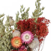 Buket tørrede blomster Buket engblomster Rød H50cm 150g