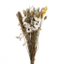 Artikel Tørrede blomsterbuket stråblomster Phalaris hvid gul 30cm