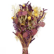 Artikel Tør buket gul lilla grøn craspedia eucalyptus 53cm 150g