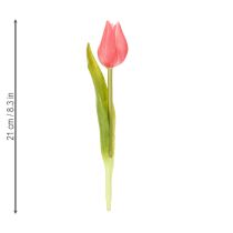 Artikel Tulipanblomst af høj kvalitet som en naturtro kopi til bordvaser, 21 cm, 6 stk.