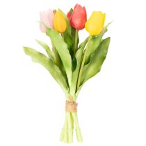 Artikel Kunstige tulipaner, rustik forårsdekoration til enhver bordvase, 30 cm, 7 stk.