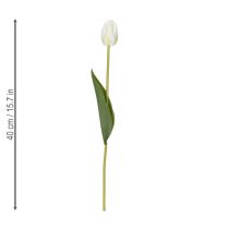 Artikel Dekorative kunstige tulipanblomster til stilfuld indretning, 40 cm, 5 stk.