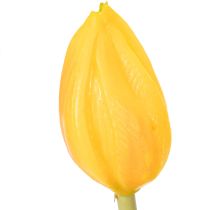 Artikel Kunstig tulipanbuket, farverig, realistisk dekoration, høj kvalitet til hjemmet, 43 cm, 7 stk.
