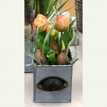 Artikel Kunstige blomster i potte Kunstige tulipaner Pink Gul 22,5 cm