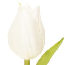 Artikel Kunstig tulipan, realistisk dekoration, holdbar kunstig blomst til hjemmet, 21 cm, 6 stk.