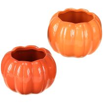 Artikel Keramikplantepotte græskar orange Ø9,5 cm H6,5 cm 4 stk.