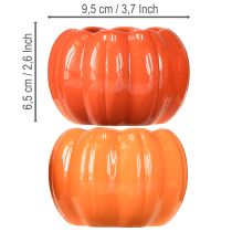 Artikel Keramikplantepotte græskar orange Ø9,5 cm H6,5 cm 4 stk.