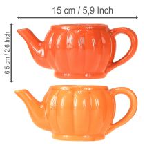 Artikel Keramisk plante/tekande, assorteret orange, 15×9×6,5 cm, 2 stk.