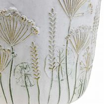Plantekasse Keramik Hvidguld Urtepotte Ø17,5cm H16,5cm
