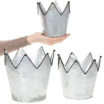 Artikel Plantekrone metal dekorativ zink Ø21,5/19,5/17cm sæt med 3