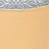 Artikel Metalplantekasse, pastel orange, Ø13,5 cm H12,5 cm