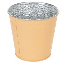 Artikel Metalplantekasse, pastel orange, Ø13,5 cm H12,5 cm