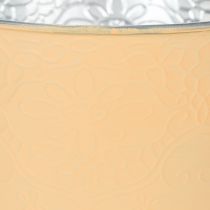 Artikel Metalplantekasse, pastel orange, Ø16 cm H14 cm