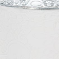 Artikel Metalplantekasse, pastelhvid, Ø16 cm H14 cm