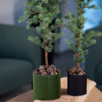 Artikel Papirpotte mørkegrøn Ø13cm H12cm 4 stk.