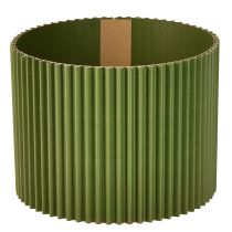 Artikel Blomsterpotte af papir mørkegrøn Ø19cm H14cm 3 stk.