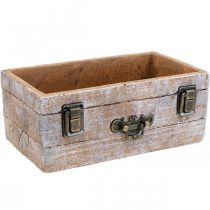 Plantekasse skuffe antikt træ look 22,5x13x9cm