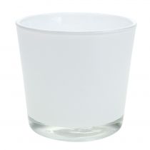 Artikel Glas plantekasse hvid Ø11,5cm H11cm