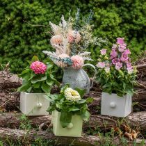 Artikel Keramisk plantekasse, skuffe til beplantning, firkantet, 12×10,5×9,5cm 3 stk.