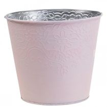 Artikel Plantekasse metal blomsterkasse pastel pink Ø20cm H16cm