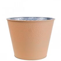 Artikel Plantekasse metal blomsterkasse pastel orange Ø13,5cm H12,5cm