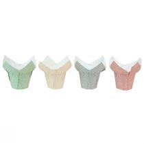 Artikel Plantekasse Papir Prikket Gaveemballage Blomster Ø7cm H14cm 12 stk
