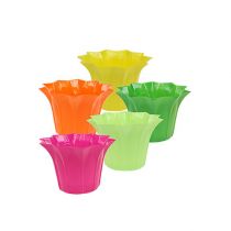 Artikel Plastkasse, farverig assorteret. Ø9cm 10 stk